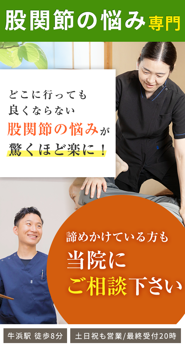 股関節の悩み専門